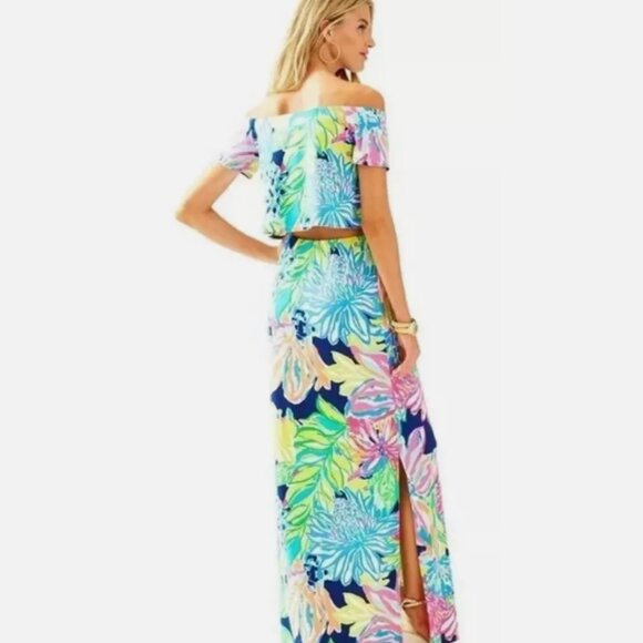 NWOT Lilly Pulitzer Mansi 2-piece Set Maxi and Crop Top - Picture 2 of 4